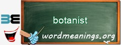 WordMeaning blackboard for botanist